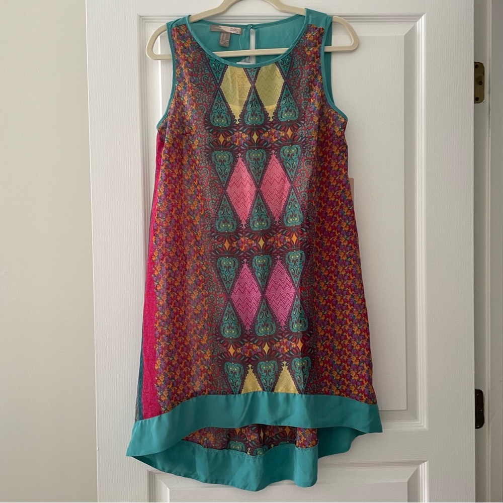 Forever 21 hi-low dress azalea/light aqua